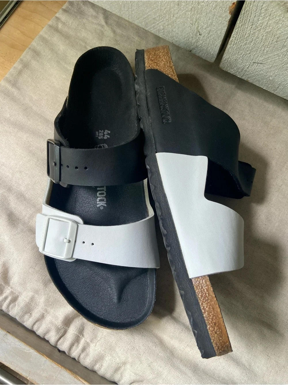 Birkenstock Two-Tone Black & White Arizona Sandals